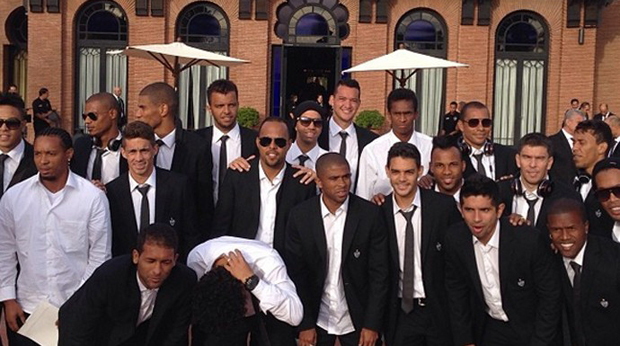 Time do Atlético-MG no hotel em Marrocos