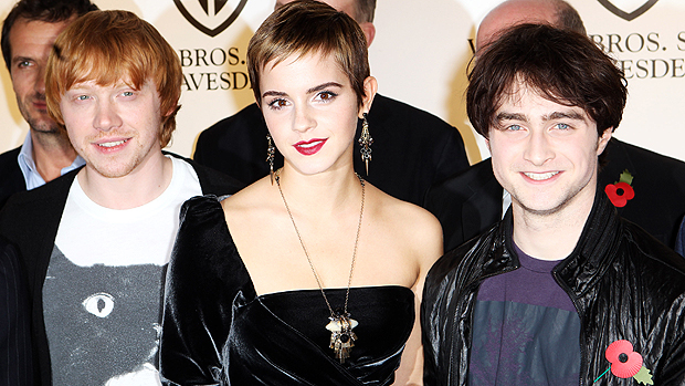 Atores Rupert Grint, Emma Watson e Daniel Radcliffe na estreia de 'Harry Potter 7' em Londres