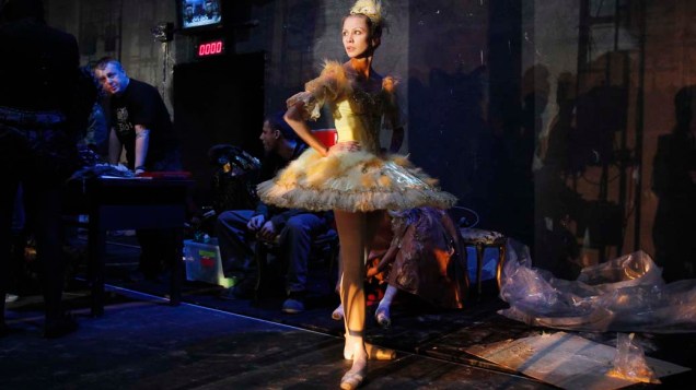 Bailarina durante ensaio do ballet "A bela adormecida de Tchaikovsky no Teatro Bolshoi em Moscou, na Rússia