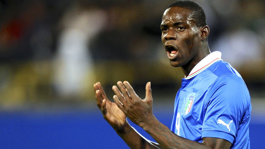 Balotelli no amistoso entre Itália e San Marino, em maio: o jogo, sem importância alguma, atrapalhou a pontuação da Itália, que não será cabeça-de-chave na Copa do Mundo de 2014