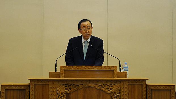 Em discurso no Parlamento, o secretário-geral da ONU pediu ao Parlamento que vele pelo respeito aos direitos humanos