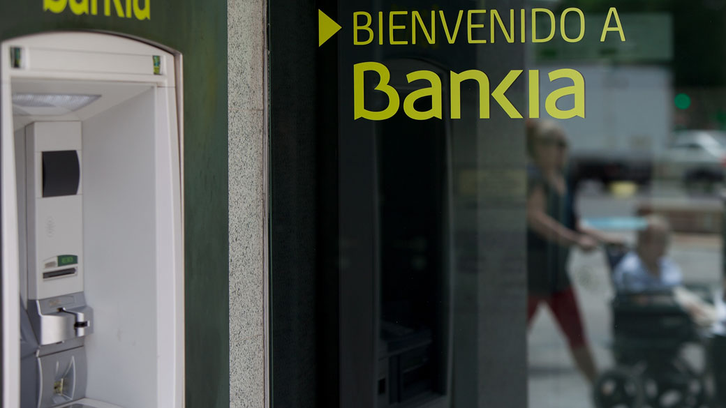 Sede do banco espanhol Bankia em Plaza de Castilla Madri, Espanha