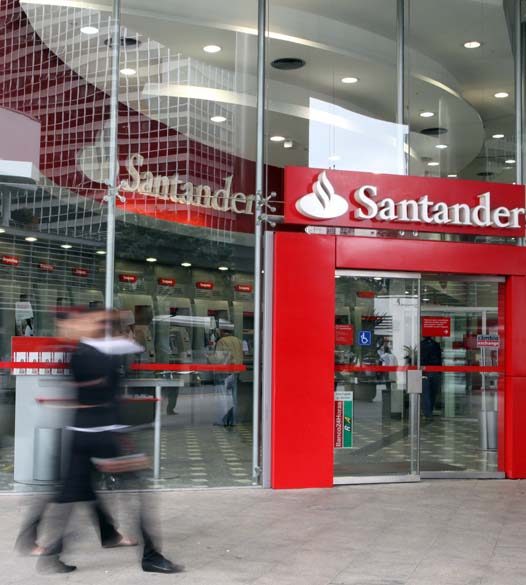 Agência do banco Santander em São Paulo