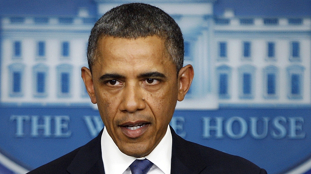 Presidente dos EUA, Barack Obama, em pronunciamento em 28 de dezembro de 2012