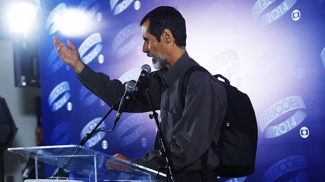 O candidato à Presidência da República, Eduardo Jorge (PV), depois do debate promovido pela Globo, no Rio