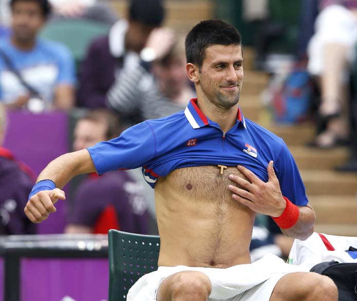 O tenista Novak Djokovic, da Sérvia