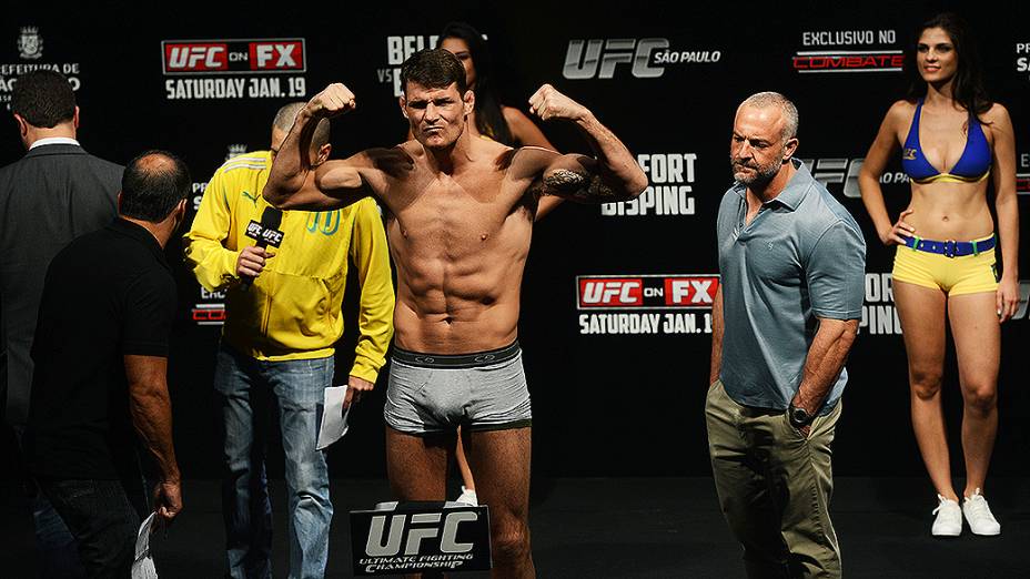 Michael Bisping durante pesagem do UFC São Paulo, no Ginásio do Ibirapuera