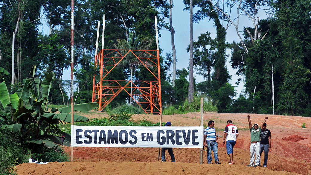 Trabalhadores paralisam atividades nos canteiros de obras de Belo Monte