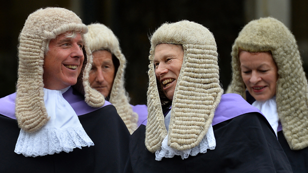 Juízes após cerimônia que marca o início do ano legal, na Inglaterra