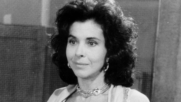 Betty Faria durante a gravação da novela "Tieta", da Rede Globo, em 1990