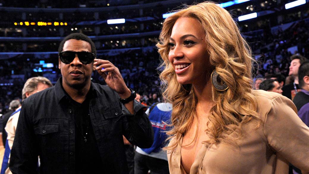 Beyoncé e Jay-Z em fevereiro de 2011, em Los Angeles, Califórnia