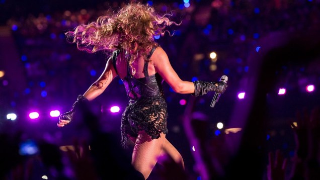 Beyoncé durante show no Super Bowl