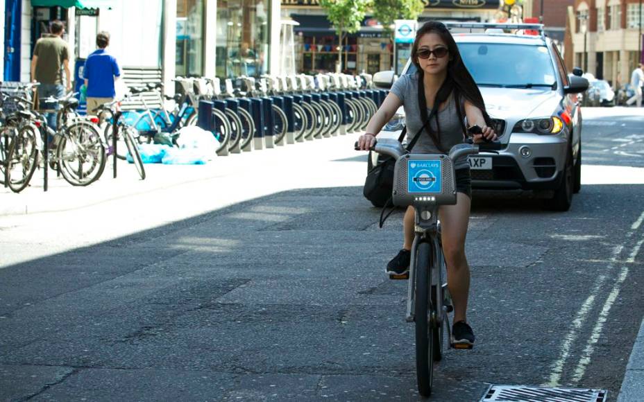 Ciclistas em Londres às vésperas da abertura da Olimpíada de 2012