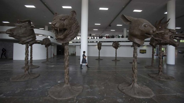 A obra Circle of Animals, de Ai Weiwei, na 29° Bienal de São Paulo