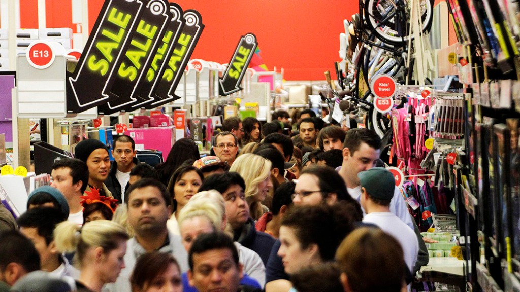 Loja da Target em Burbank, Califórnia, lotada em dia de Black Friday