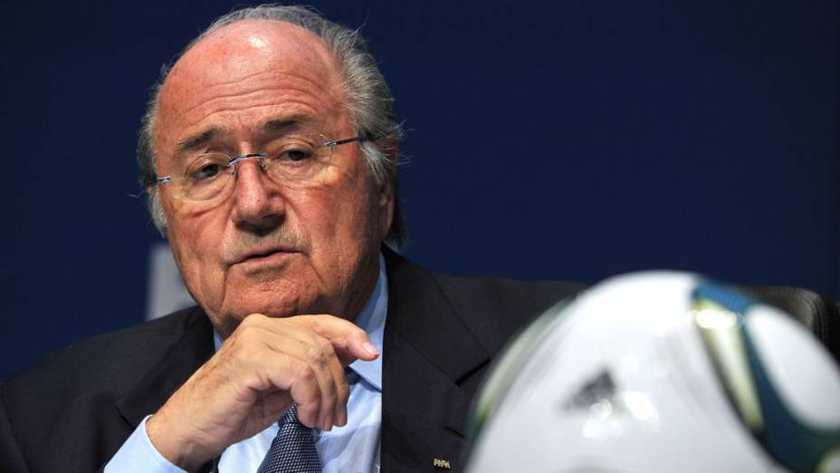 O presidente da Fifa, Joseph Blatter, na sede da entidade, em Zurique (Suíça)