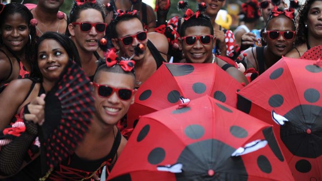Desfile do bloco Cordão da Bola Preta no centro do Rio de Janeiro