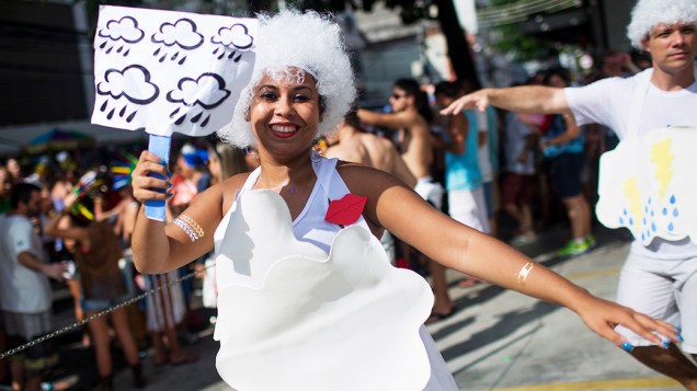 Desfile do Bloco do Barbas em Botafogo, RJ