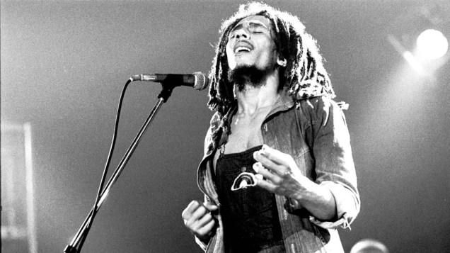 Bob Marley & The Wailers durante performance em Voorburg, Holanda, 1976