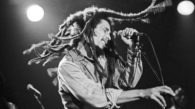 Bob Marley durante performance em 1979