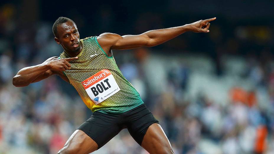O jamaicano Usain Bolt: melhor tempo nos 100 m em Londres