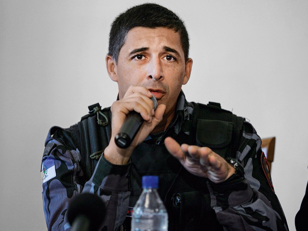 O coronel Fábio de Souza, subchefe do Comando de Operações Especiais, ao qual o Bope é subordinado: laços com a alta cúpula da Polícia Militar