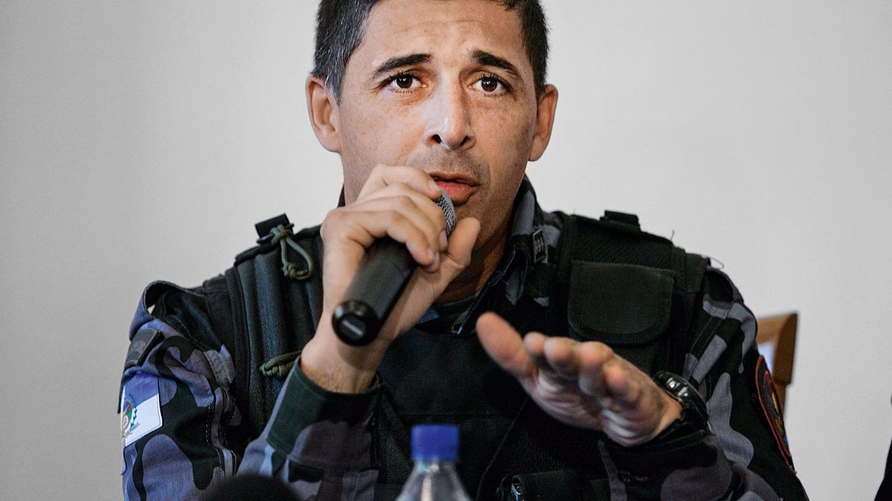 O coronel Fábio de Souza, subchefe do Comando de Operações Especiais, ao qual o Bope é subordinado: laços com a alta cúpula da Polícia Militar