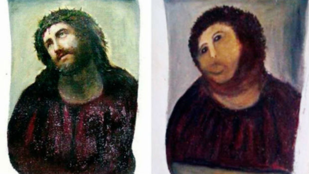 Tentativa frustrada de restauração da pintura 'Ecce Homo'