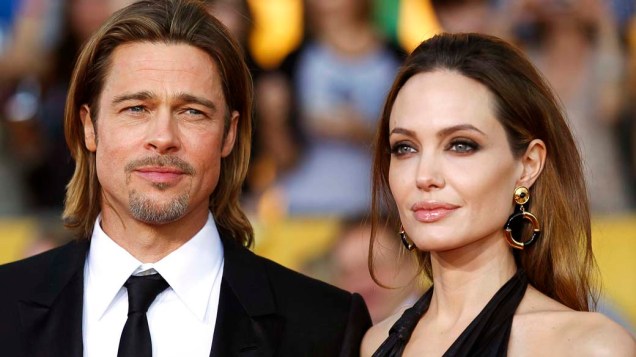 Brad Pitt e Angelina Jolie em premiação, nos Estados Unidos