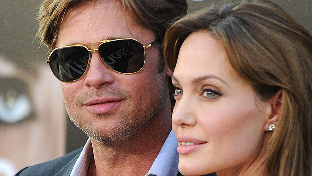 O casal de atores Brad Pitt e Angelina Jolie O casal de atores Brad Pitt e Angelina Jolie