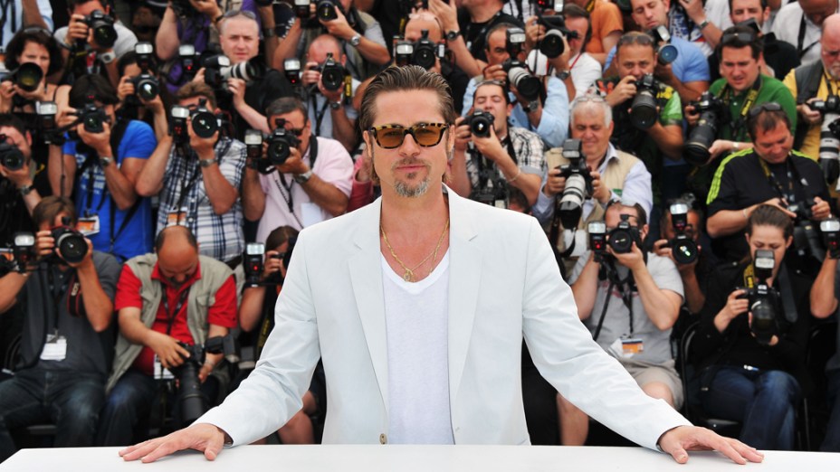 Brad Pitt durante o Festival de Cinema de Cannes, França