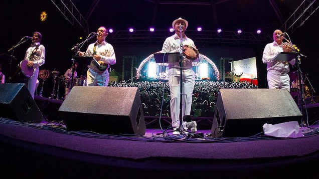 Apresentação do Grupo Demônios da Garoa durante Festa de Réveillon 2014 no Parque do Ibirapuera em São Paulo 