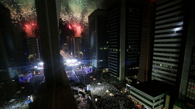 Comemoração do Reveillon de 2014 na Avenida Paulista