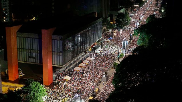 Comemoração do Reveillon de 2014 na Avenida Paulista