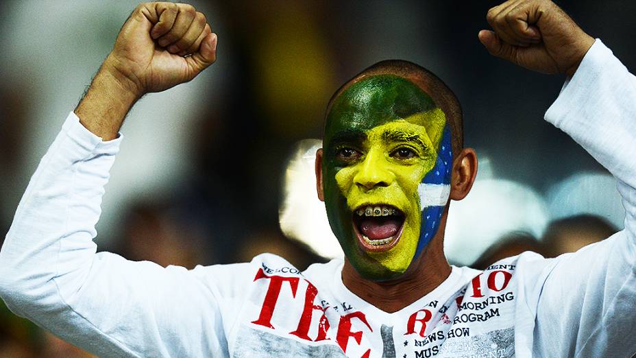 Torcida durante o amistoso entre Brasil e Chile no estádio do Mineirão, em Belo Horizonte