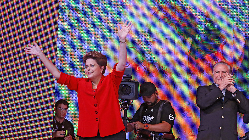 A presidente Dilma Rousseff durante Convenção Nacional do Partido dos Trabalhadores, em Brasília