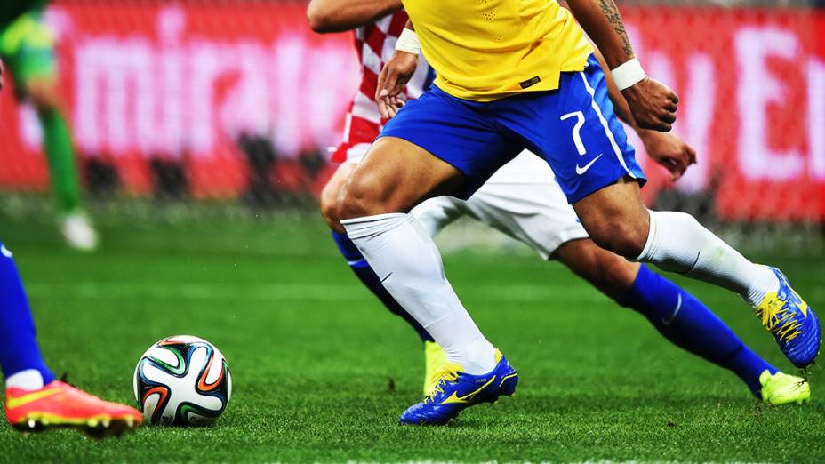 Detalhe do uniforme da seleção brasileira