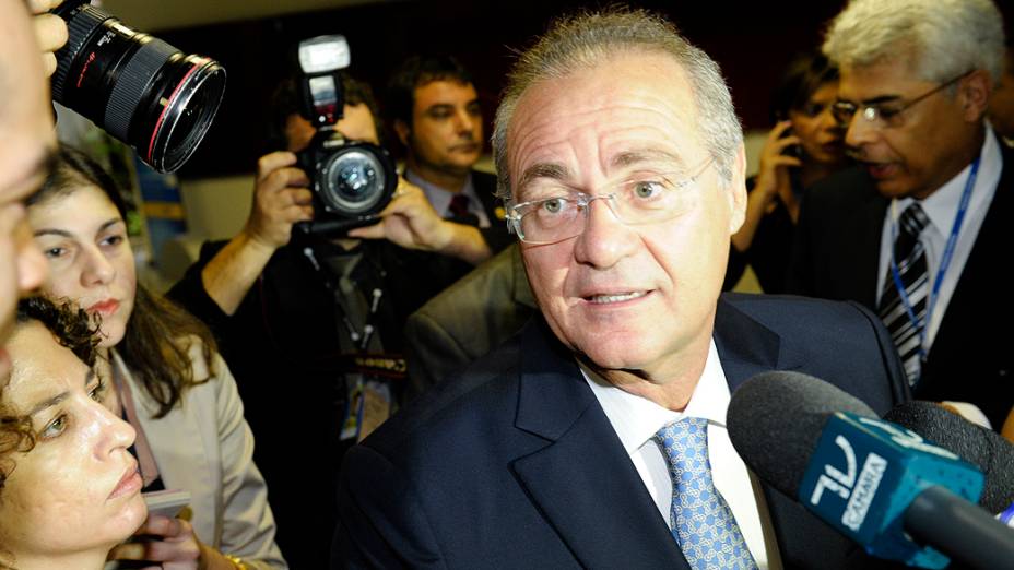 Senador Renan Calheiros (PMDB-AL), concede entrevista para falar sobre sua candidatura à presidência do Senado<br>