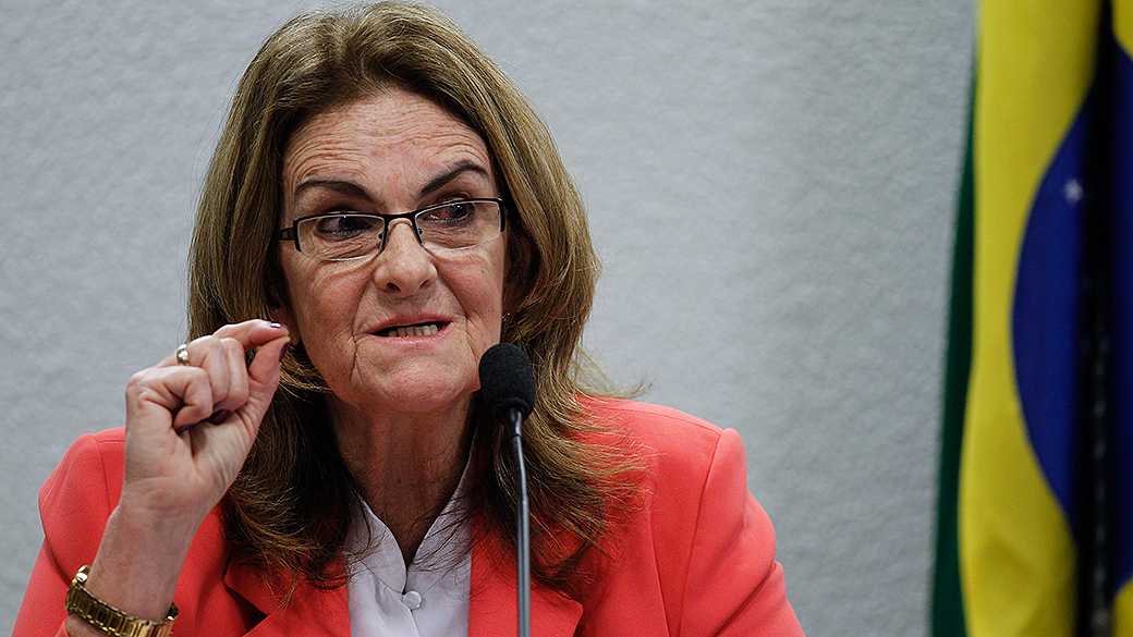 A presidente da Petrobras, Graça Foster, durante audiência no Senado, presta esclarecimentos sobre denúncias envolvendo a estatal