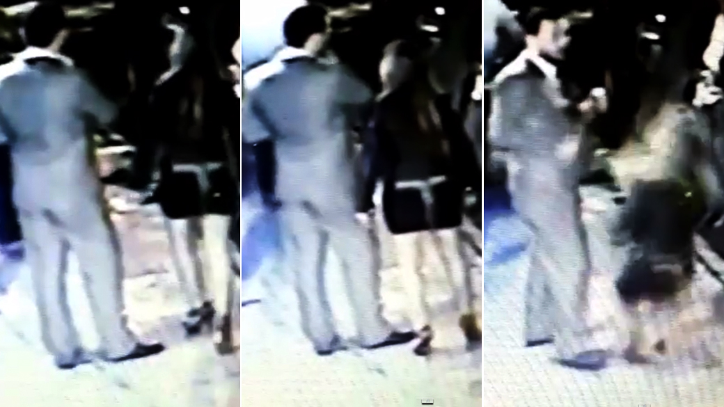 Mulher sofre traumatismo craniano após cotovelada