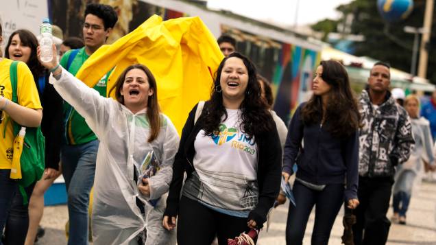 Religiosos de diferentes países ocupam as ruas do Rio, durante a visita do Papa na Jornada Mundial da Juventude