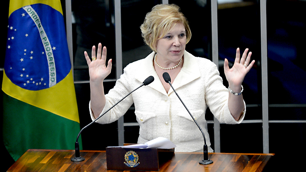 A senadora Marta Suplicy, que formalizou a saída do Partido dos Trabalhadores, do qual fez parte por 33 anos