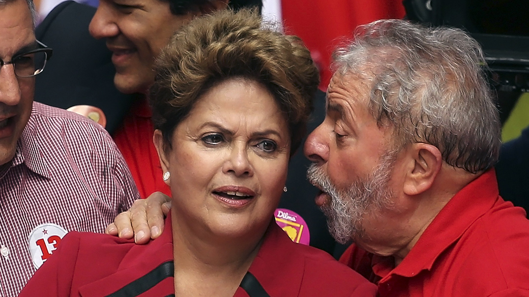 Dilma ao lado de Lula no centro de São Paulo - 03/10/2014