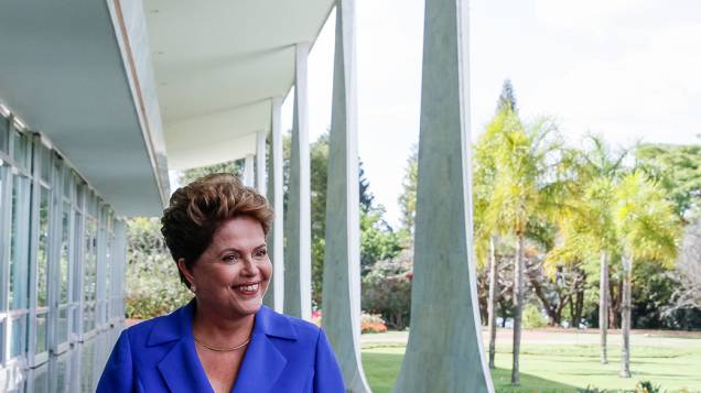 A candidata do PT à Presidência da República, Dilma Rousseff, concede a entrevista coletiva, em Brasília - 10/09/2014