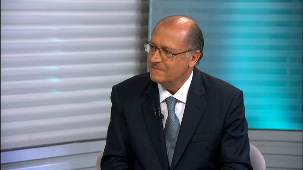 Geraldo Alckmin (PSDB), candidato ao Governo de São Paulo, durante entrevista ao 'SPTV'