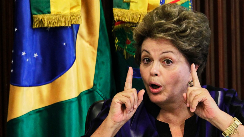 Presidente do Brasil, Dilma Rousseff durante reunião do Conselho Nacional de Desenvolvimento Científico e Tecnológico, em Brasília