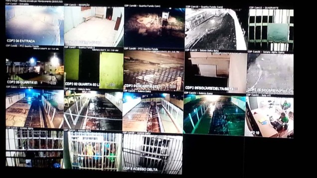 Sistema de vigilância de câmeras do Complexo Penitenciário de Pedrinhas, em São Luís, Maranhão