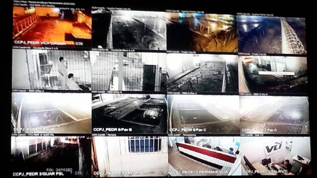 Sistema de vigilância de câmeras do Complexo Penitenciário de Pedrinhas, em São Luís, Maranhão