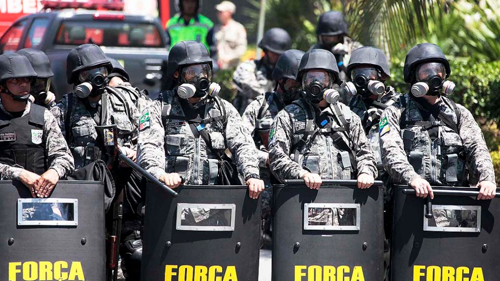 Integrantes da Força Nacional e do Exército atuarão no policiamento durante a Copa do Mundo