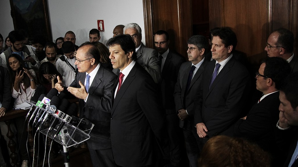 Geraldo Alckmin e Fernando Haddad. Protestos atingiram aprovação do governador e do prefeito